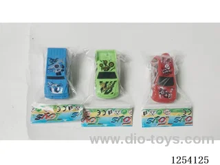 Solid colour pad print pull back car