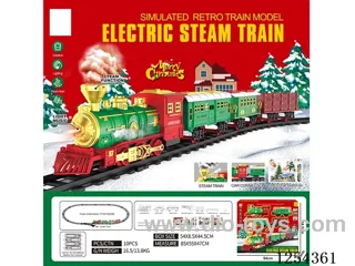 Classic Steam Electric Railway Train (Christmas model) W L/M/spray/songs not included battery