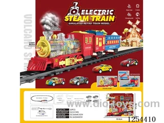Classic Steam Transparent Colour Wheel Rechargeable Rail Train W L/M/spray/ejection included battery