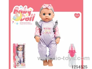 16 inch drinking and peeing doll ( vinyl head hands and feet / body blowing / with IC,24 sound ) included battery