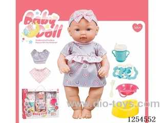 12 inch blown bottle body doll + accessories