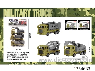 3PCS pull back Military Engineering Vehicles