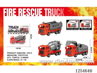 pull back Fire Engineering Vehicle 3 mixed