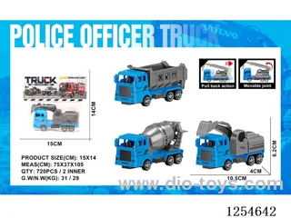 pull back Police Engineering Vehicle 3 mixed
