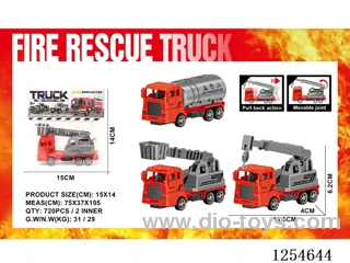 pull back Fire Engineering Vehicle 3 mixed