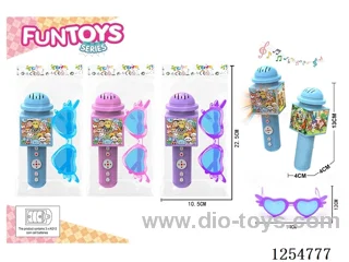Cartoon Mini Microphone + Glasses included battery