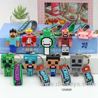 PVC  My World block  Figure with Keychain in opp bag