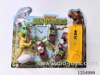 Ejector Pull Back Tin Car with Dinosaur