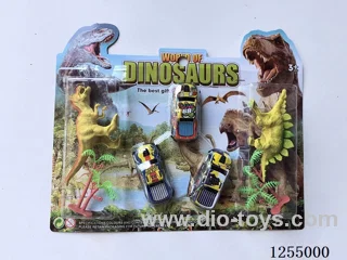 Ejector Pull Back Tin Car with Dinosaur