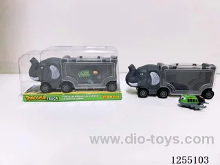 Free-Wheel Dinosaur Vehicle Set (with pull back plane)