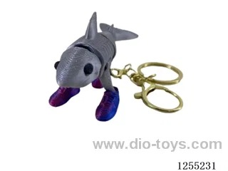 3D Printed 9cm Shark in Shoes Keychain