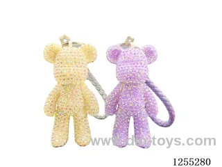 DIY Rhinestone Violent Bear Keychain Figurine