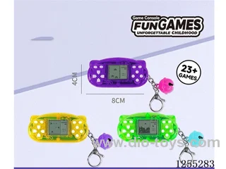 Tetris Game Console Keyring Bell Pendant