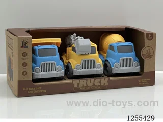 Mini straw cartoon car 3PCS