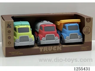 Mini straw cartoon car 3PCS