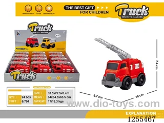 Mini cartoon fire truck 12PCS