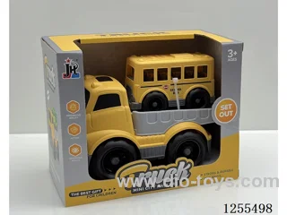 Cartoon flatbed trailer