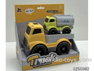 Cartoon flatbed trailer