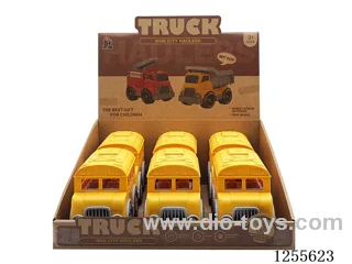 Straw cartoon school bus 6PCS