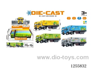 Inertial alloy refrigerated truck 4PCS W L/M included 3*AG13 battery