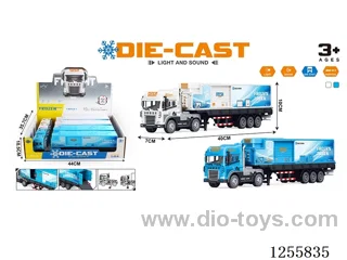 Inertial alloy refrigerated truck 4PCS W L/M included 3*AG13 battery