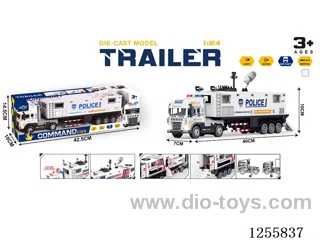 Inertial alloy police Command vehicle W L/M included 3*AG13 battery (with receiver accessories)