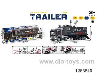 Inertial alloy SWAT Command Vehicle W L/M included 3*AG13 battery (with receiver accessories)