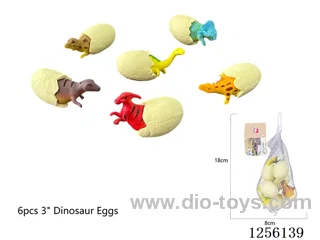 6PCS 3-inch Dinosaur Eggs