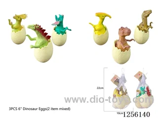 3PCS 6-inch Dinosaur Eggs (2 styles mixed)