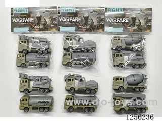 2PCS pull back Military Engineering Vehicle (3 mixed)