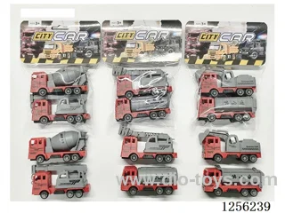 2PCS pull back Fire Engineering Vehicle (3 mixed)