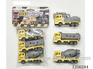 3PCS pull back Engineering Vehicle