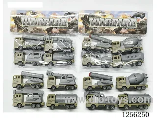 4PCS pull back Military Missile + Engineering Vehicle (2 mixed)