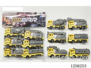 6PCS pull back Engineering Vehicles