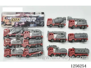 6PCS pull back Firefighting Engineering Vehicles