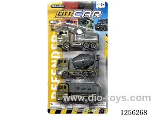 3PCS pull back Military Engineering Vehicles
