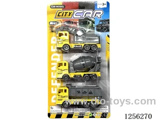 3PCS pull back Engineering Vehicles
