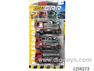 3PCS pull back Fire Engineering Vehicles