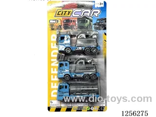 3PCS pull back Police Engineering Vehicles