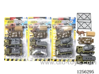 Military pull back Engineering Vehicle Set (3 mixed)