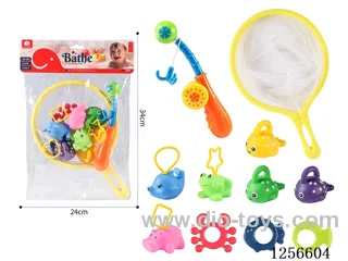 Vinyl bath fishing toys