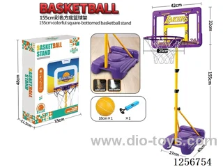 1.55-Meter Colored Purple Acrylic Square-Base Support Iron Pole (25MM Diameter) with 18CM Ball