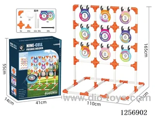 Frisbee Holder (includes 2 frisbees with 9-grid design)