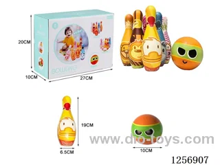 PU Solid Bowling Set (6 pins + 1 ball) (English packaging)