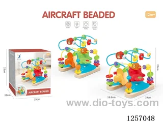 Wooden Airplane-2 colors-2*AA not included battery