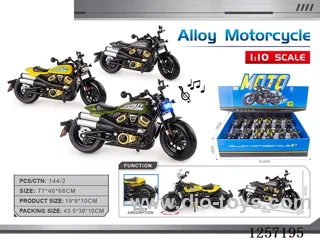1:10 alloy motorcycle W L/M 12PCS