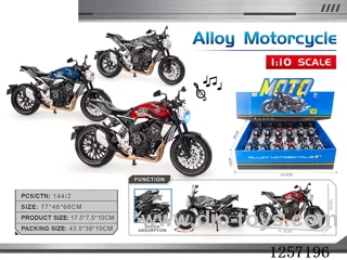 1:10 alloy motorcycle W L/M 12PCS