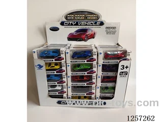 1:87 Alloy Free-Wheel Cars 12 Mixed (60PCS)