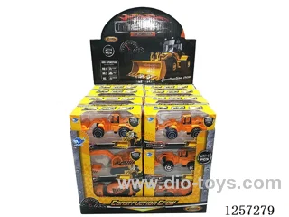 1:64 Alloy Free-Wheel Construction Vehicle 4 mixed (24PCS)