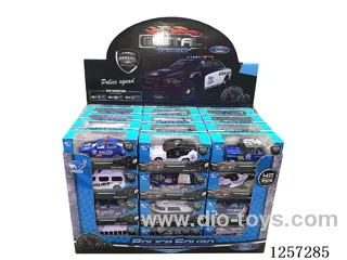 1:64 Alloy Free-Wheel Police Cars 16 mixed (48PCS)